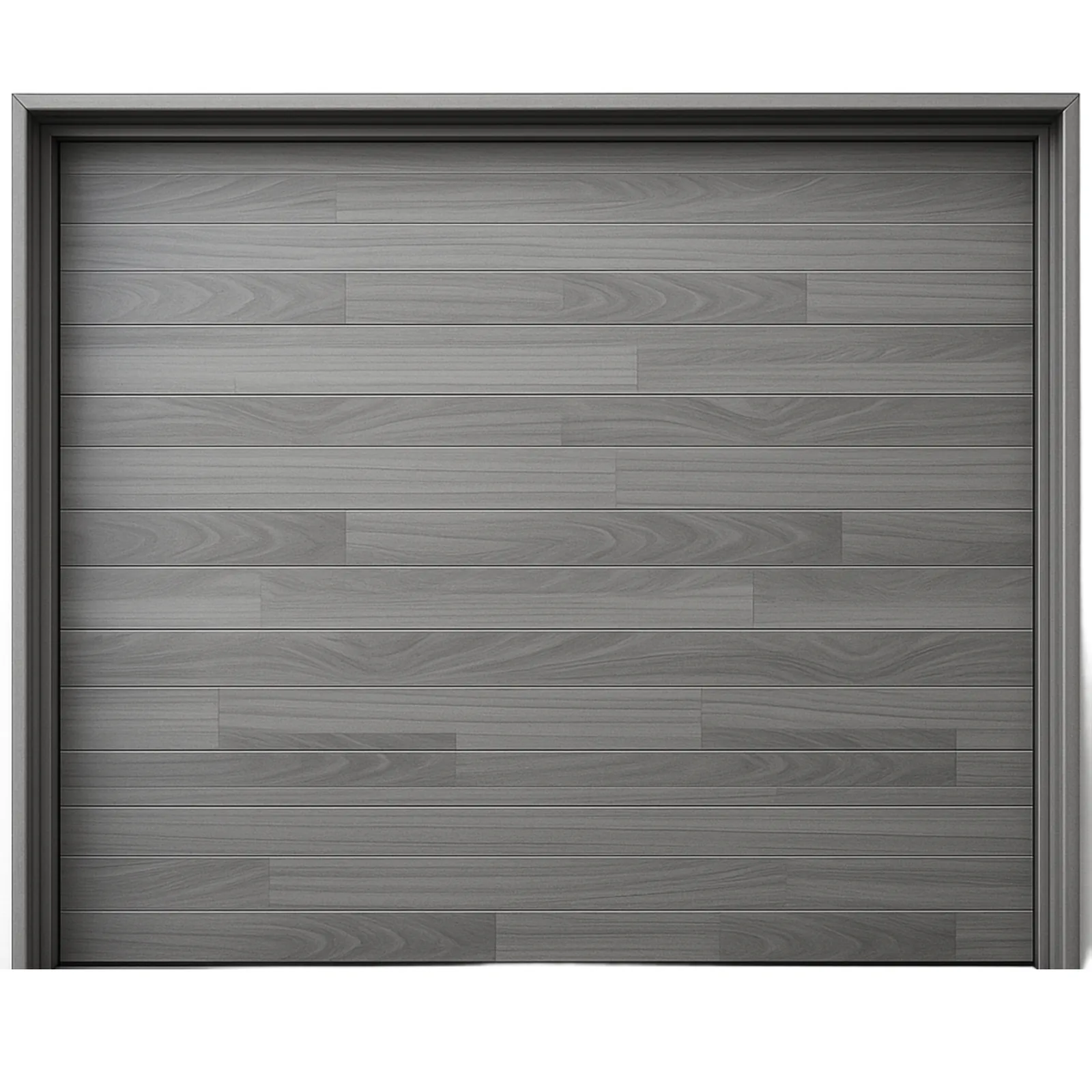 Seccion para puerta de Garage / Acabado laminado PREMIUM / Panel de 21" / Color gris / 10 pies Ancho / Estilo Americana.