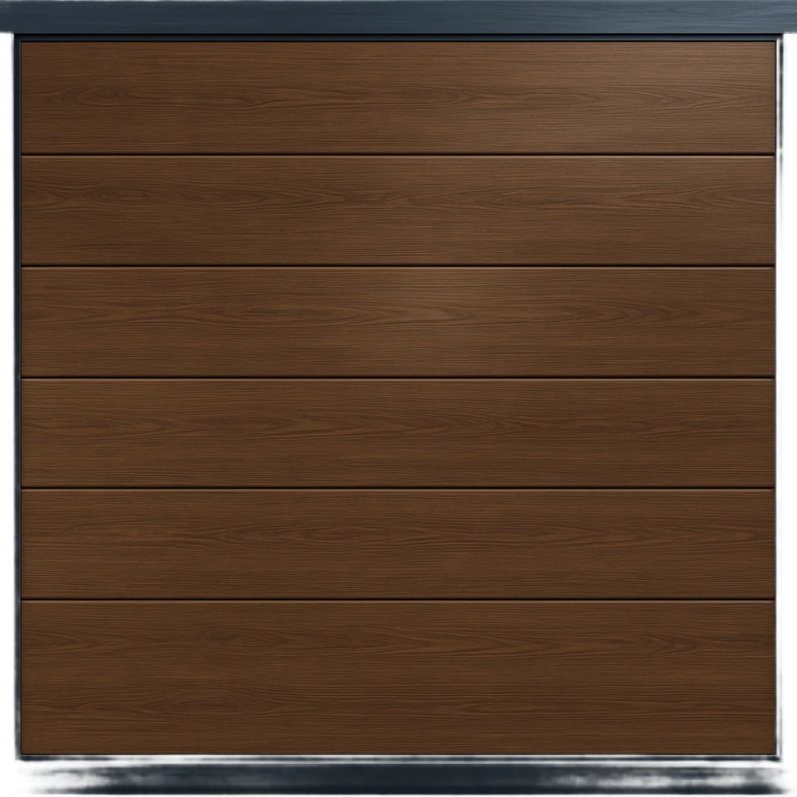 Seccion para puerta de Garage / Lisa / Linea Central / Panel de 21" / Color Cafe Oscuro / 9 pies Ancho / Estilo Americana.