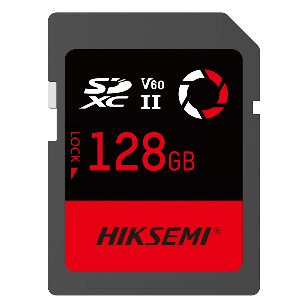 Memoria SD / 128 GB / 250 MB/s Lectura / 180 MB/s Escritura / V60 U3 / Para Fotografía Profesional 4K / HIKSEMI CAPTURE E60