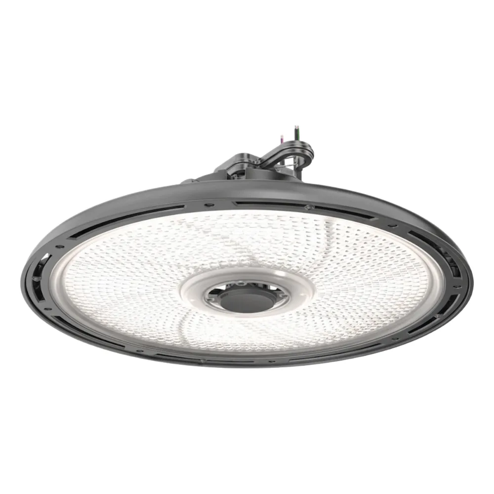 Luminaria LED High Bay Redonda REBL / 24 000- 27 000 -30 000 Lúmenes / 150-170-200W / 3500K-4000-5000 K CCT Switchable / IP66 NEMA 4X / IK10 / UVOLT 120-347V / DLC Premium