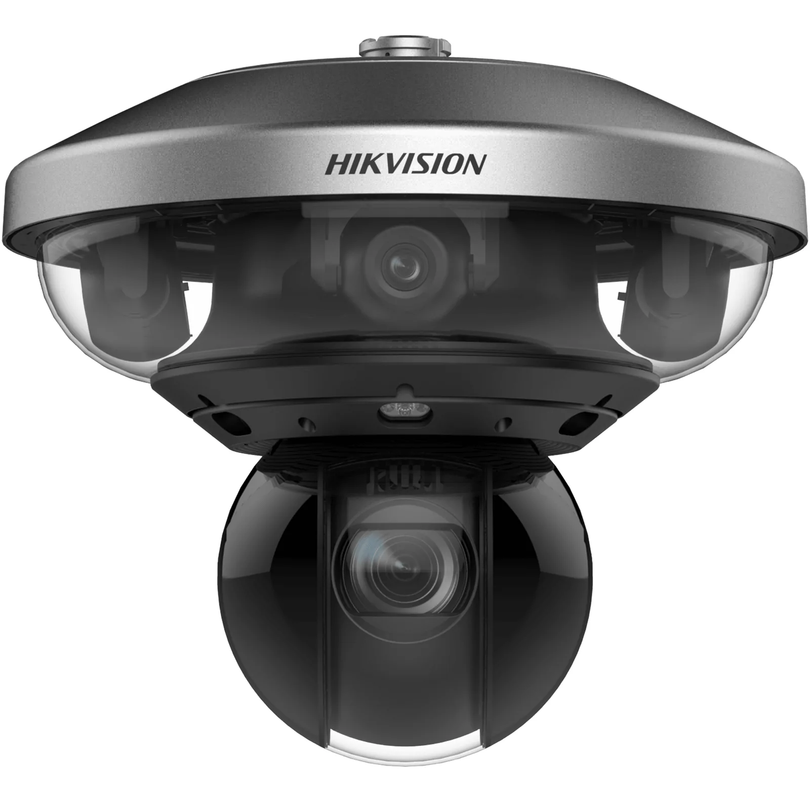 PanoVu Series / 1 PTZ 40X Zoom (4 Megapixel) + 4 Lentes 2.8 mm (360° / 32 Megapixel) / Posicionamiento 3D / Autoseguimiento 3.0 / Deep Learning / IP67 / IK10 / WDR 120 dB / Micro SD