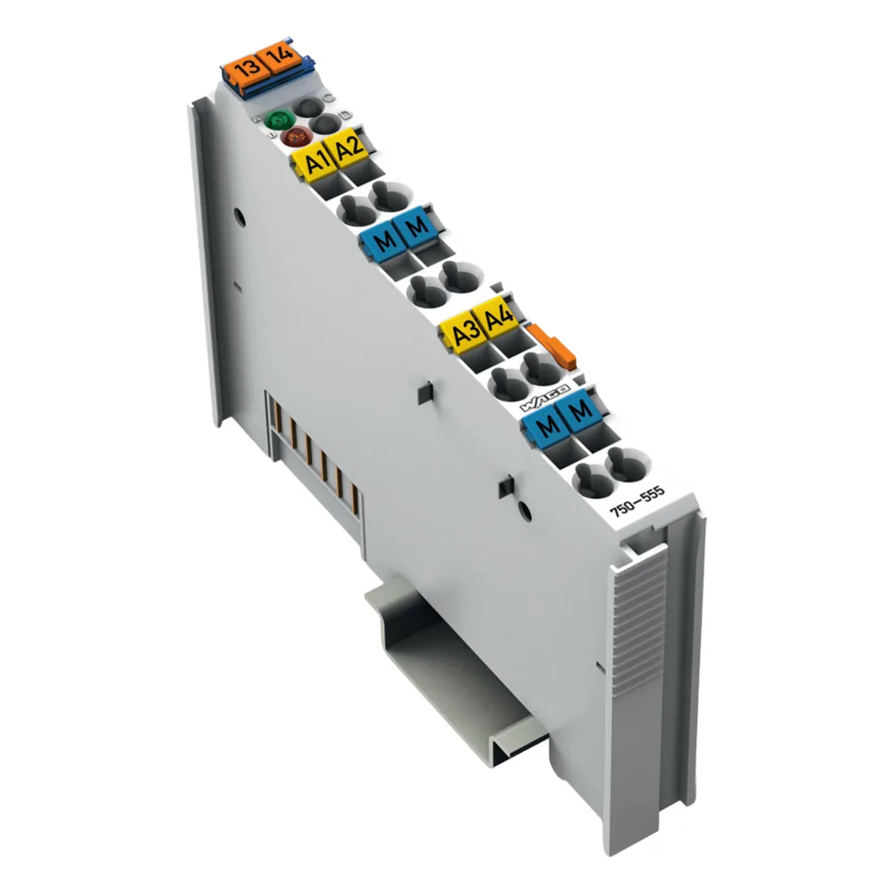 Módulo de Salida Analógica / 4 Canales 4-20 mA / 12 Bits Resolución / Aislamiento Galvánico 500 kV / IP20 / Carril DIN / WAGO-I/O-SYSTEM