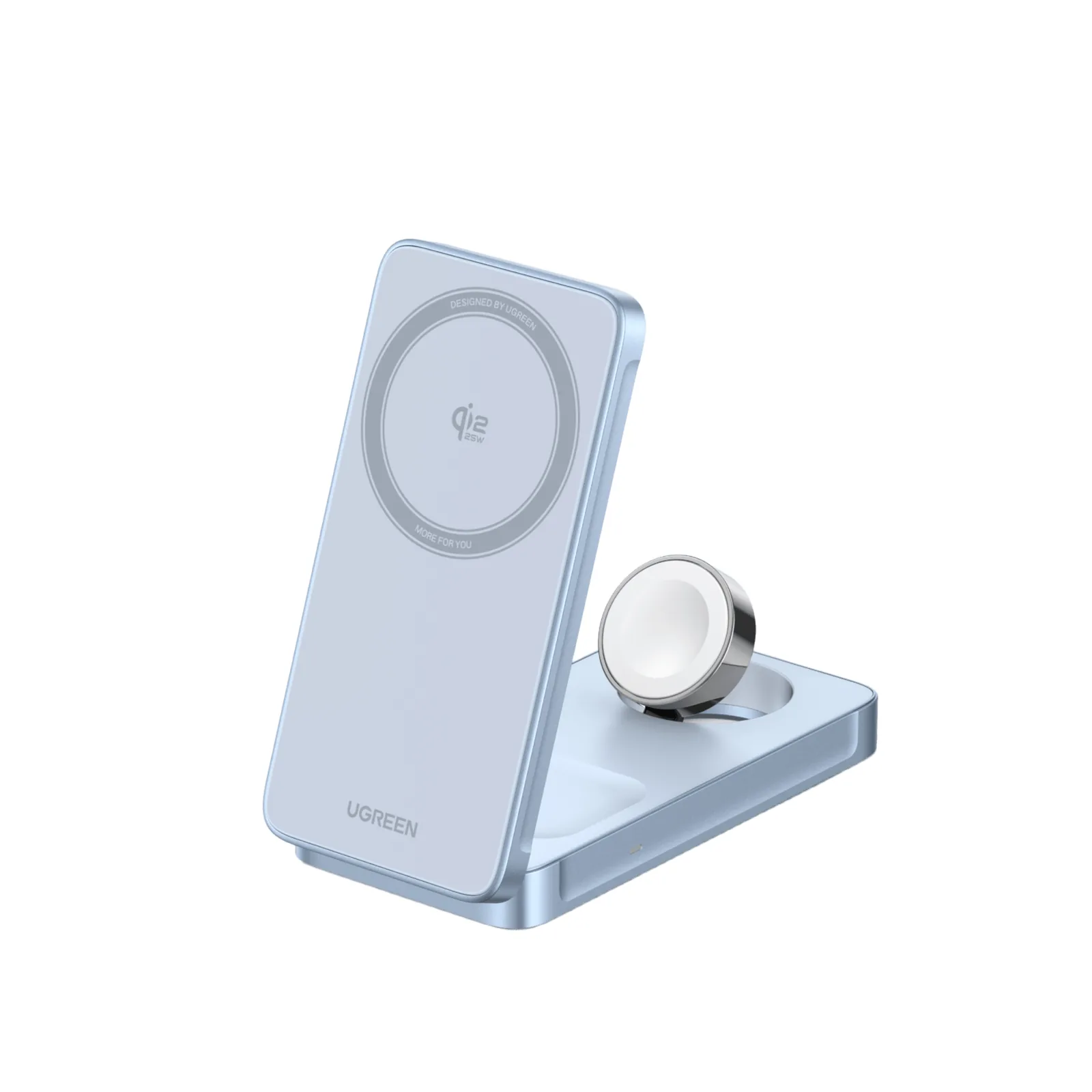 Cargador Inalámbrico Magnético 3-en-1 / Entrada 5V-12V / Salida 15W Máx / Carga Simultánea Teléfono-Reloj-Auriculares / Soporte Ajustable / Compatibilidad Qi