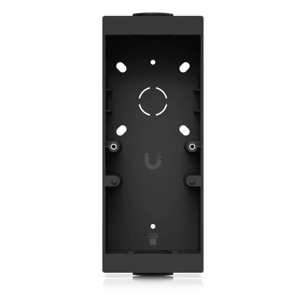 Caja de Conexión Color Negro para Lectores Profesionales UniFi Access y Doorbell, Montaje en Superficie Plana, Compatible con Conduit de 3/4"