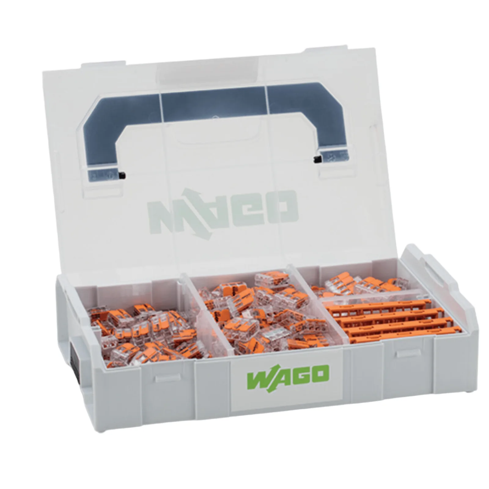 Kit de Bornas de Conexión L-BOXX Mini / Serie 221 / 4 mm² / Transparente / Temperatura 85°C / 4-5 Conductores