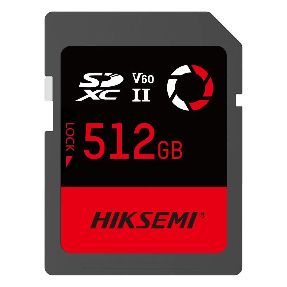 Memoria SD / 512 GB / 250 MB/s Lectura / 180 MB/s Escritura / V60 U3 / Para Fotografía Profesional 4K / HIKSEMI CAPTURE E60