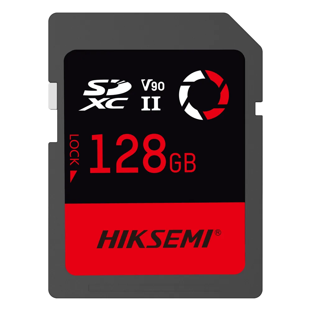 Memoria SD / 128 GB / 300 MB/s Lectura / 260 MB/s Escritura / V90 U3 / Para Video 8K Profesional / HIKSEMI CAPTURE E90