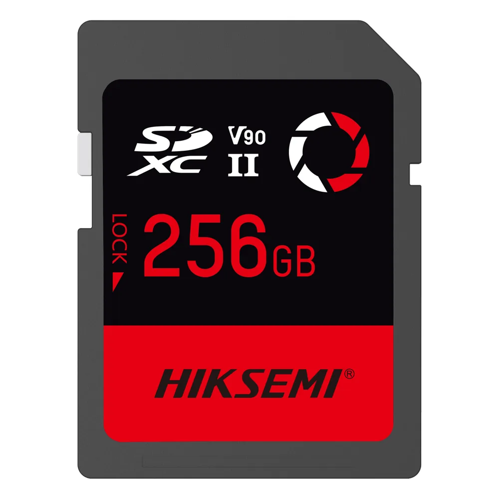 Memoria SD / 256 GB / 300 MB/s Lectura / 260 MB/s Escritura / V90 U3 / Para Video 8K Profesional / HIKSEMI CAPTURE E90