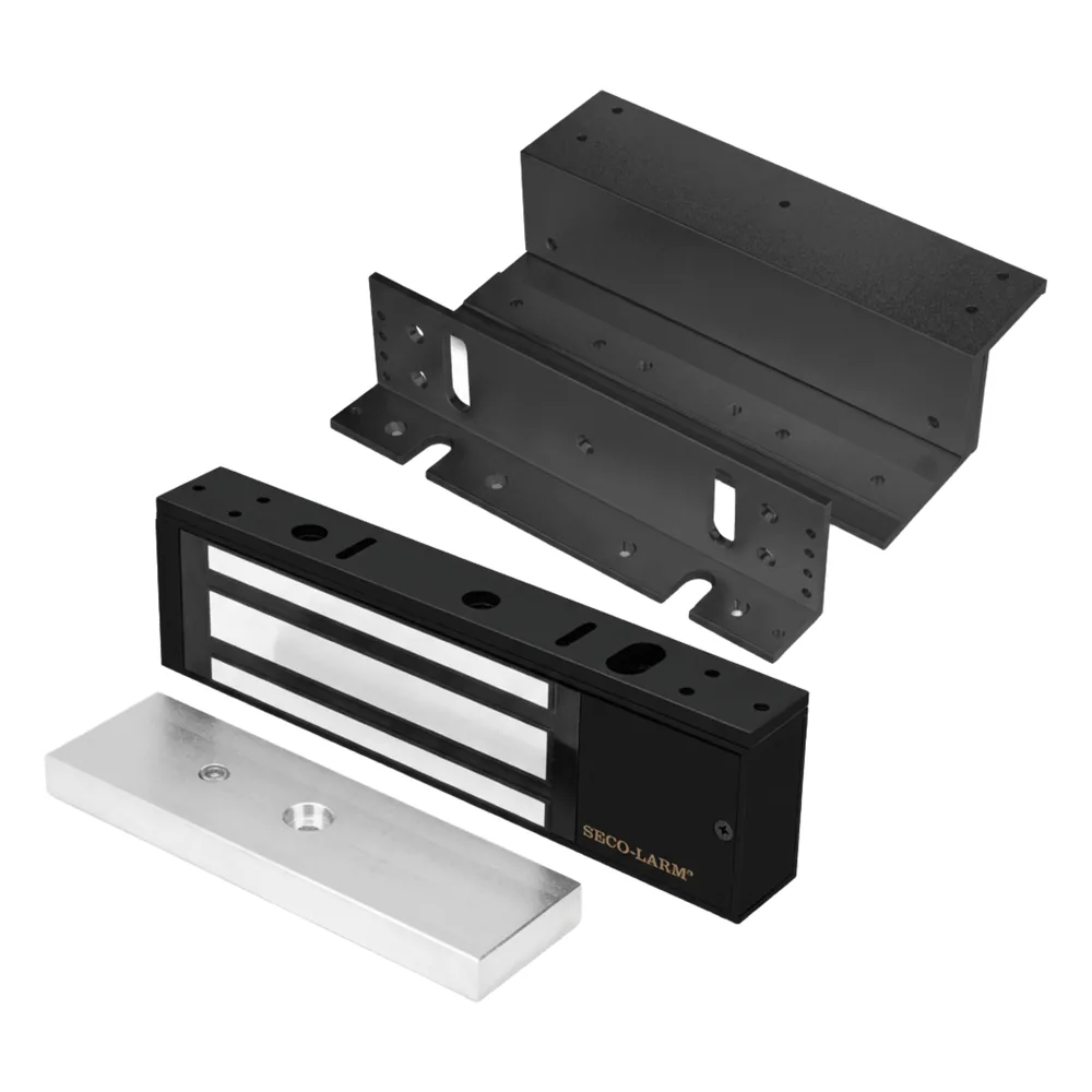 Kit Para Control de Acceso Incluye Chapa Magnética de 1200 Lbs / Montaje En Z y L / Uso Interior / Certificación UL / En Color Negro / Diseño Elegante