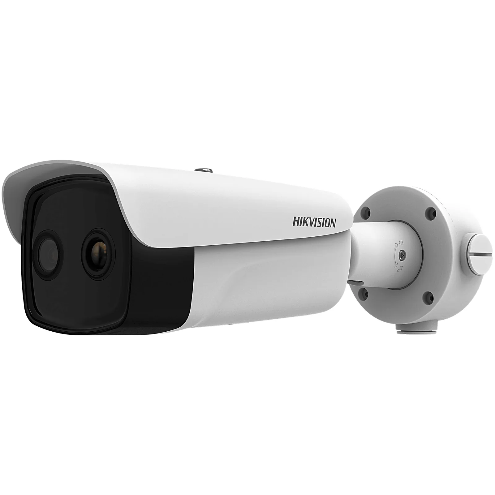 (HIKMICRO) Bala IP Bi-Espectral / Térmica (384 X 288 / 9.7 mm) / Óptico (4 MP / 6.4 mm) / IA GUANLAN / Rango: -20°C a 150°C / 8°C Tolerancia / Detección de Fuego y Humo / Alarma Visual y Audible / Dual Light / PoE / Antico