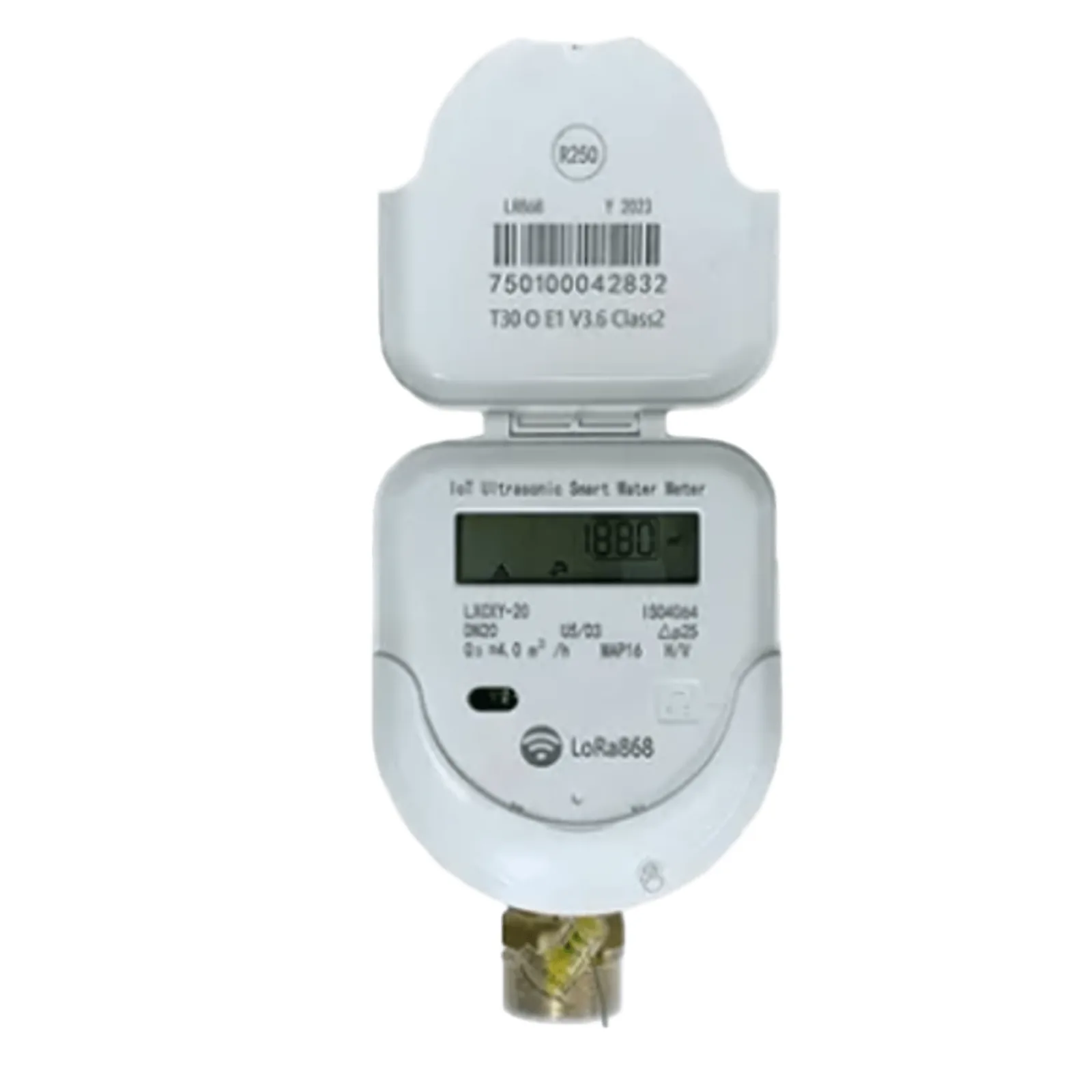 Medidor Ultrasónico de Agua LoRaWAN / 1/2 Pulgada / Smart Metering y Telemetría para BMS / Válvula Integrada / IP68 / Bidireccional / LCD 9 Dígitos