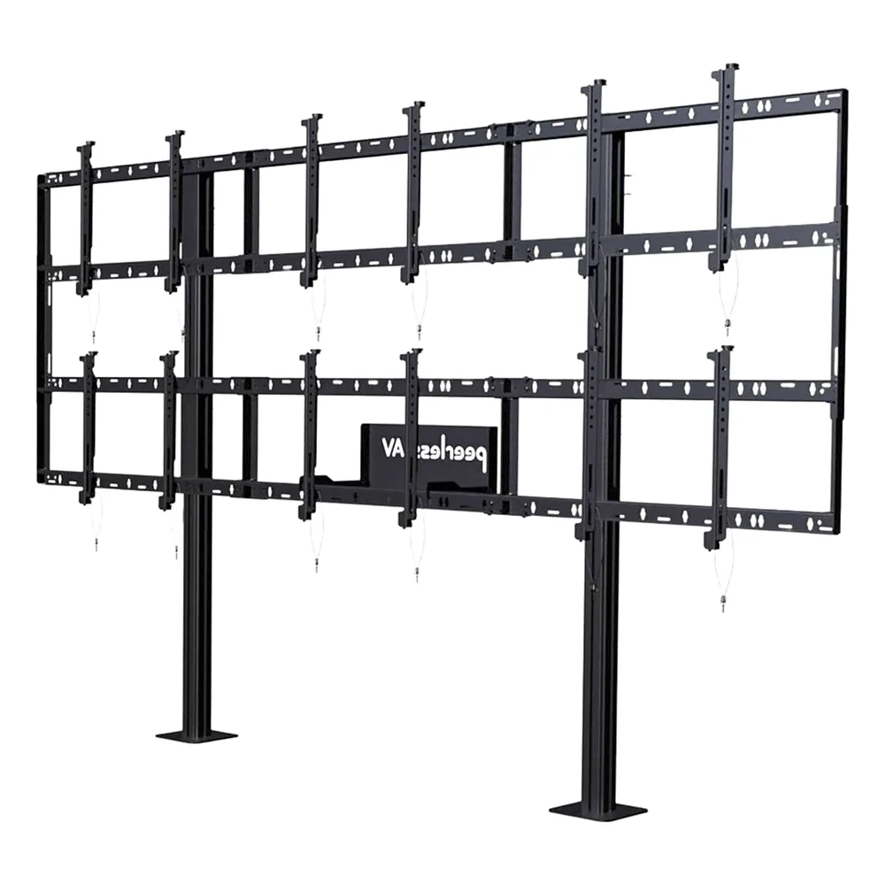 Soporte Modular para Video Wall Pedestal / Configuración 3x2 / Para Pantallas 46" a 55" / Hasta 5" de Profundidad (127 mm) / Ajuste Sin Herramientas / 8 Puntos de Alineación / Estructura de Aluminio / Compatibilidad VESA 200x2