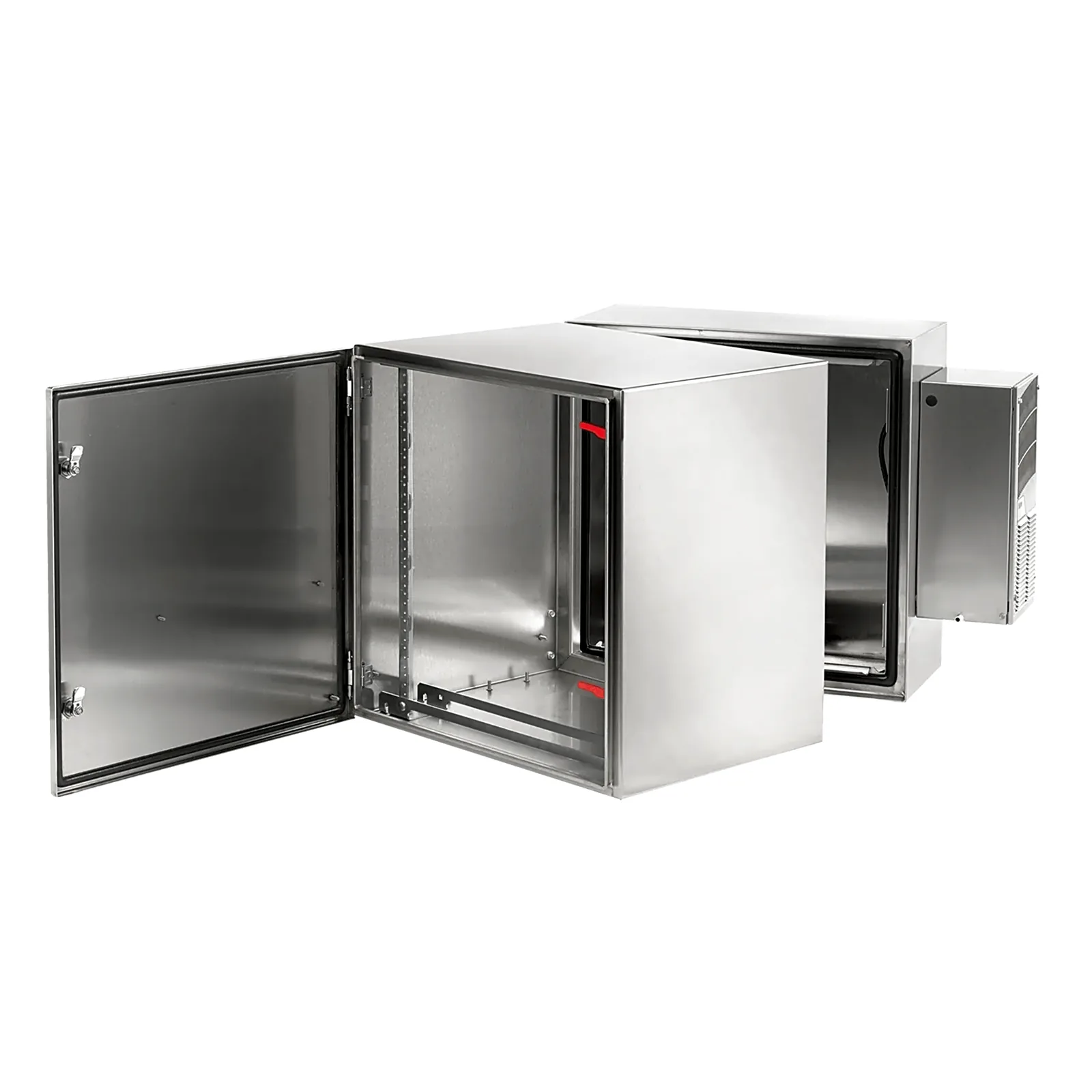 Gabinete de Pared ProTek / Bisagra Doble / AC Tipo 4 4X 12 / Acero Inoxidable 304 / 12U / 621 mm (24.4 in) Alto x 600 mm (23.6 in) Ancho x 789 mm (31.1 in) Fondo / Cepillado #3 / Montaje en Rack 19 pulgadas