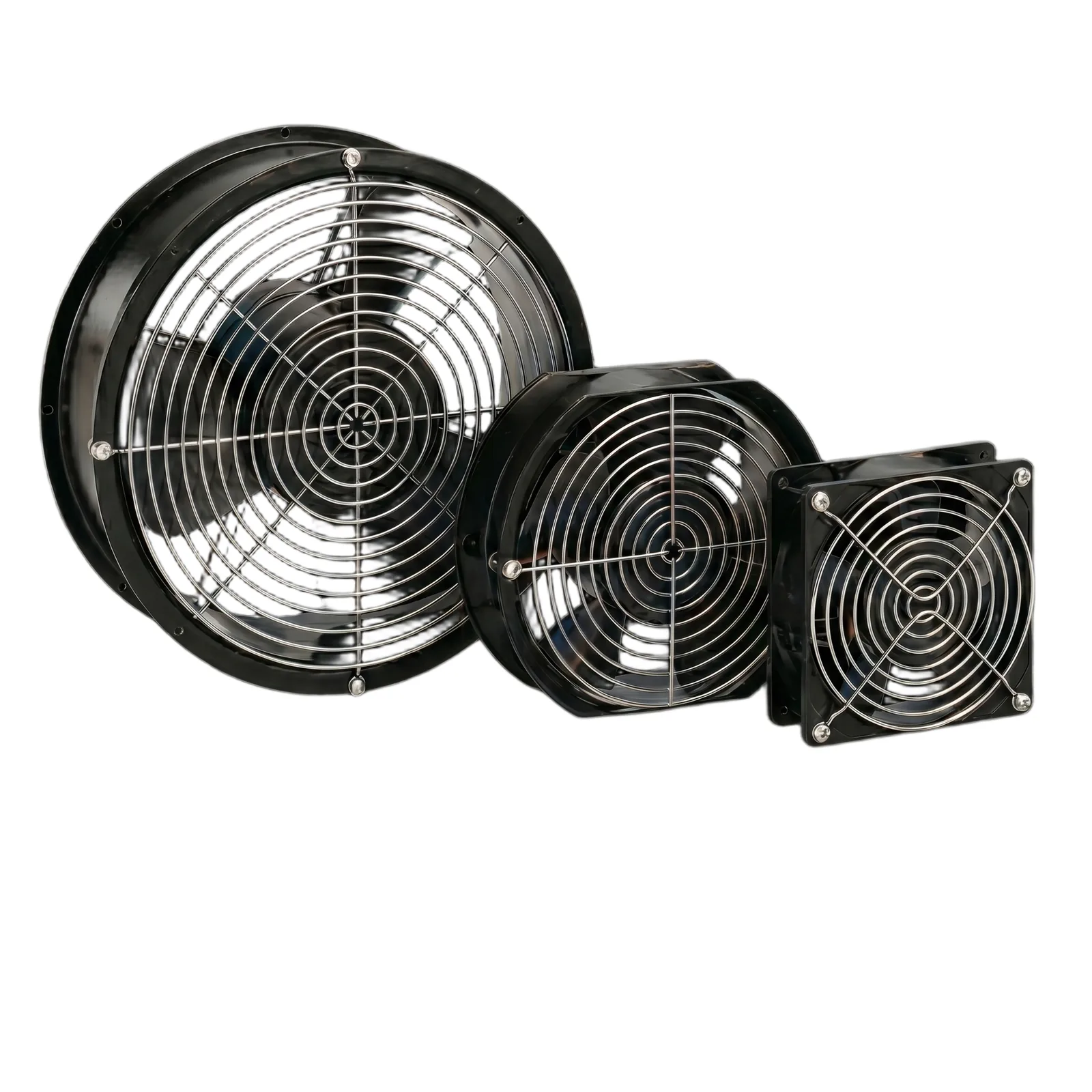 Ventilador Axial Compacto 6 Pulgadas / 115VAC / 240 CFM / Silencioso / Acero Negro / 50,000 Horas Operación