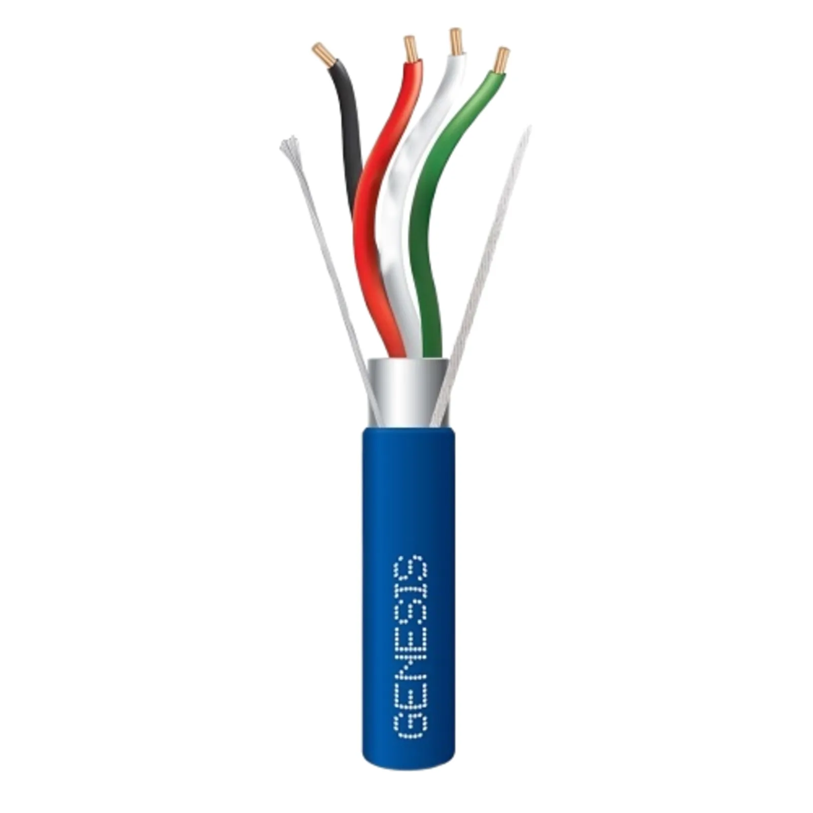 Bobina de 305 m (1000 ft) / Cable para Alarma 4x18 AWG / Blindado / Plenum FPLP-CMP / Azul