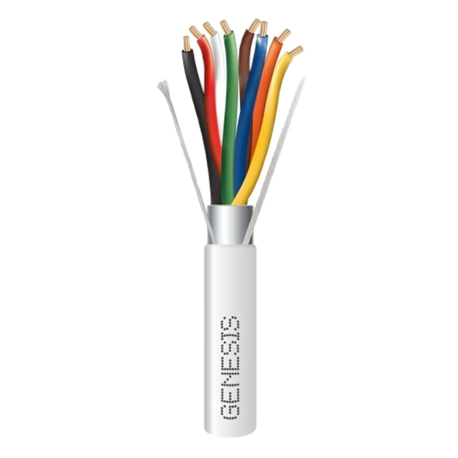 Carrete de 305 Metros (1000 Pies) / Cable de Cobre / 8x18 AWG / Plenum / Blindado / Para Interior / Color Blanco / Para Aplicaciones de Alarmas de Intrusión/Control de Acceso/ Automatización / Interfonos y Tv Porteros