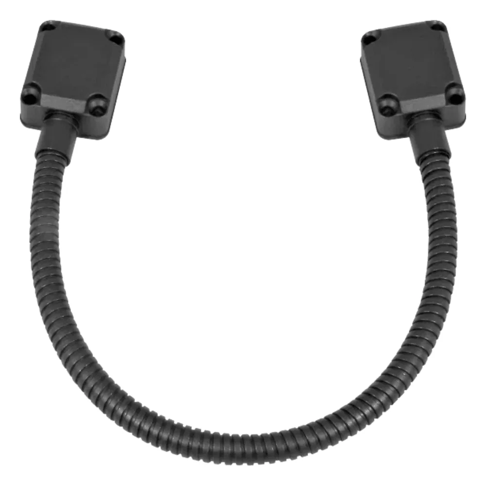 Loop Pasacable En Color Negro para Puertas / Acero Inoxidable / Ideal para Control de Acceso / Diseño Elegante / Tapas de Aluminio