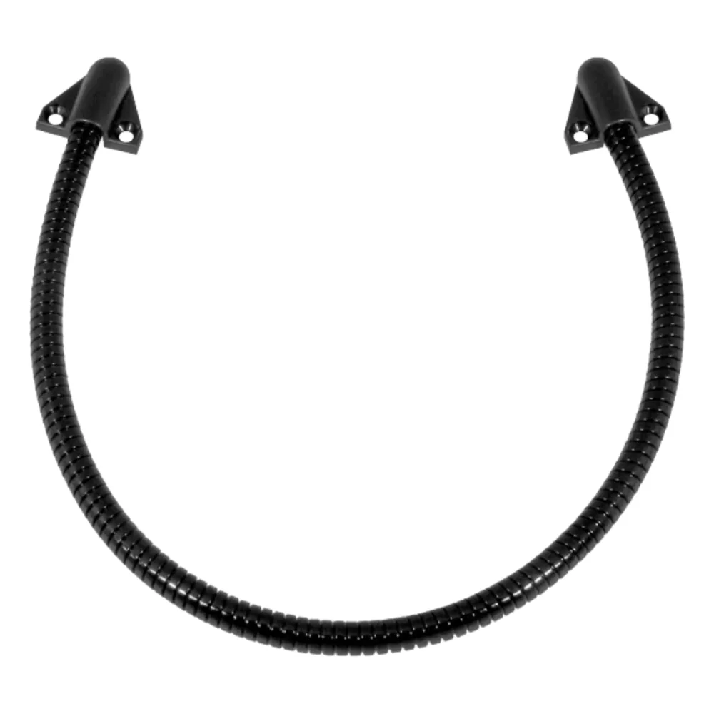 Loop Pasacable Color Negro para Puertas / Acero Inoxidable / Ideal para Control de Acceso / Diseño Elegante / Tapas de Plástico