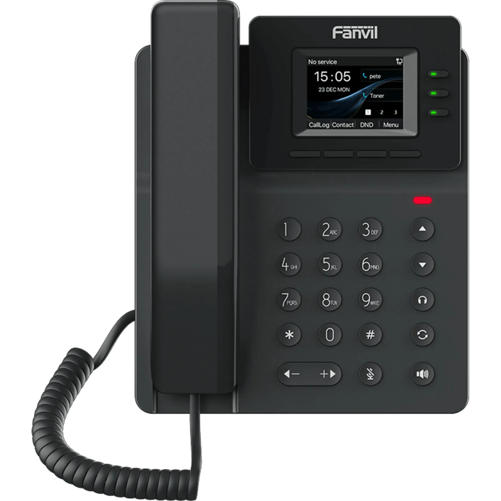 Teléfono IP Básico V60G / 4 Líneas SIP / Pantalla Color 2.4 Pulgadas (320x240) / Audio HD / Conferencia 6 Vías / PoE IEEE 802.3af / Gigabit Ethernet 1000 Mbps / Compatible EHS