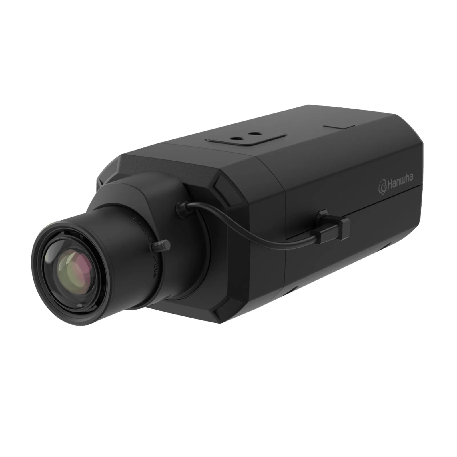 Cámara AI Box / 5 Megapíxeles (2560x1920) / Doble NPU Wisenet 9 / Inteligencia Artificial / Análisis Avanzado / extremeWDR 120 dB / PoE+12VDC / C-Mount-CS-Mount