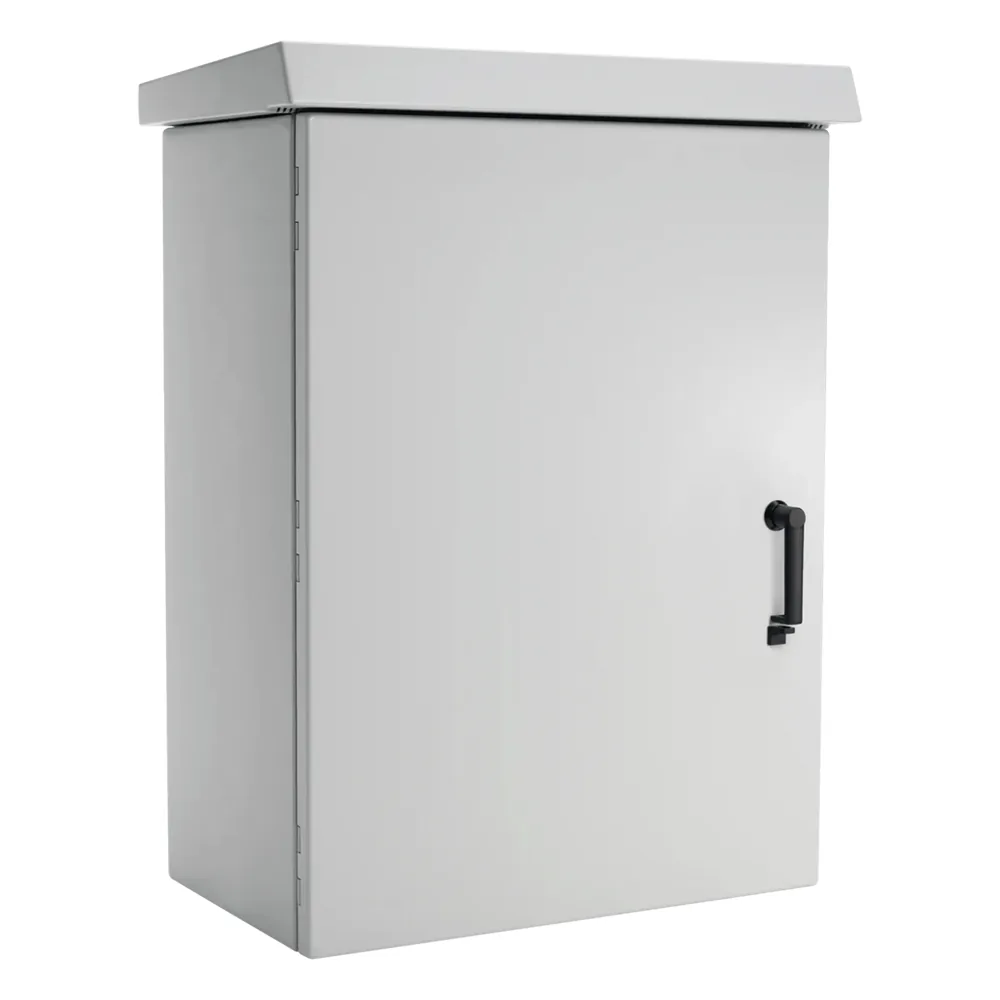 Gabinete Para Exterior OSP ComLine de 18 UR, 700 mm de Ancho, 600 mm de Profundidad De Aluminio, Color Gris Claro Con Protección NEMA 4/12/4X/3/3R; IP66