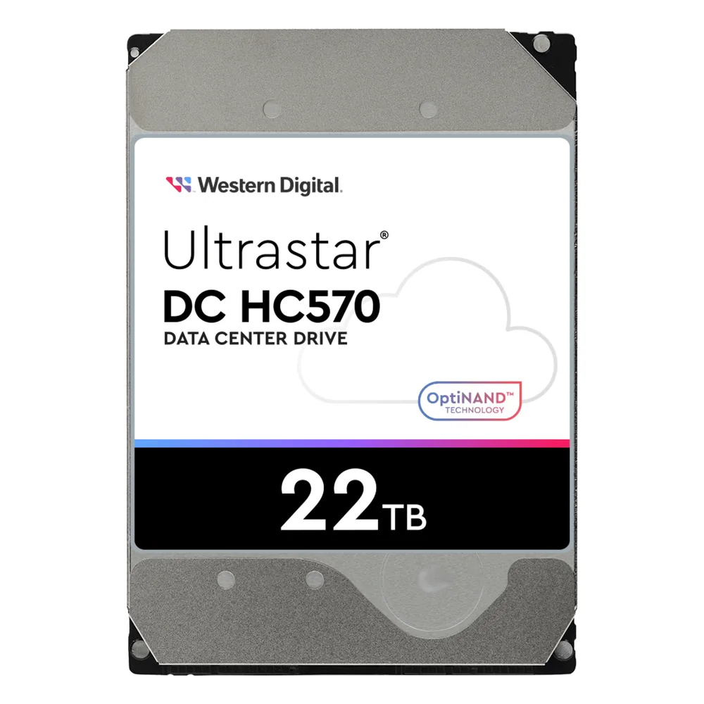 Disco Duro Data Center Ultrastar / 22 TB / 7200 RPM / 6 Gb/s SATA - 12 Gb/s SAS / HelioSeal con Helio / OptiNAND con Flash iNAND / ArmorCache / 2.5M Horas MTBF / 5 Años Garantía