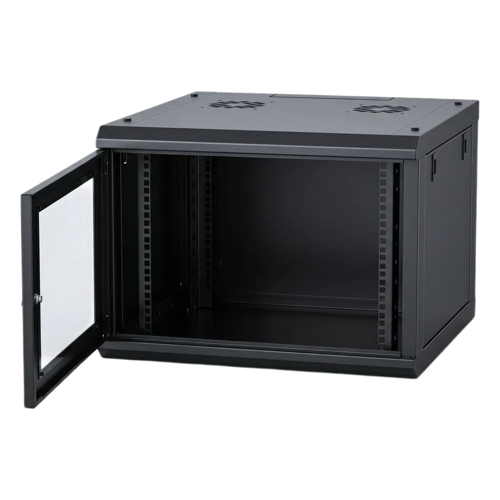 Gabinete de Pared con Puerta de Cristal Templado, 635mm de Profundidad, 4U Rack de 19 in, Acero Reforzado