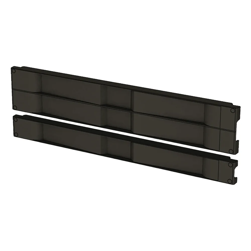 Tapa Ciega de Plástico de Instalación Rápida (Sin Herramientas / A Presión), para Rack de 19" 2 UR Color Negro