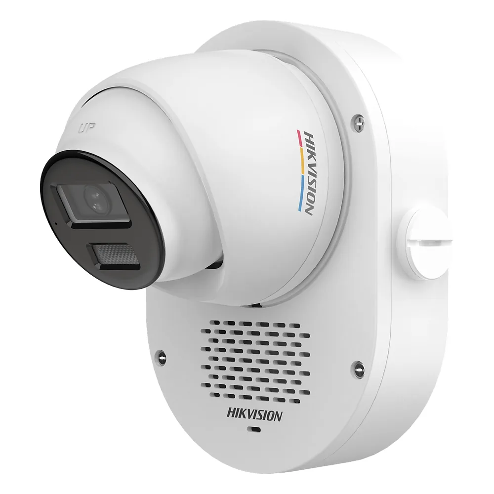 Cámara Turret TURBOHD 2 Megapixel (1080p) / Imagen a Color 24/7 con Apertura F1.0 / Audio Bidireccional y Sirena / Luz Blanca e IR 40 m (131.2 ft) / IP67 / Smart-Hybrid Light / 3D DNR