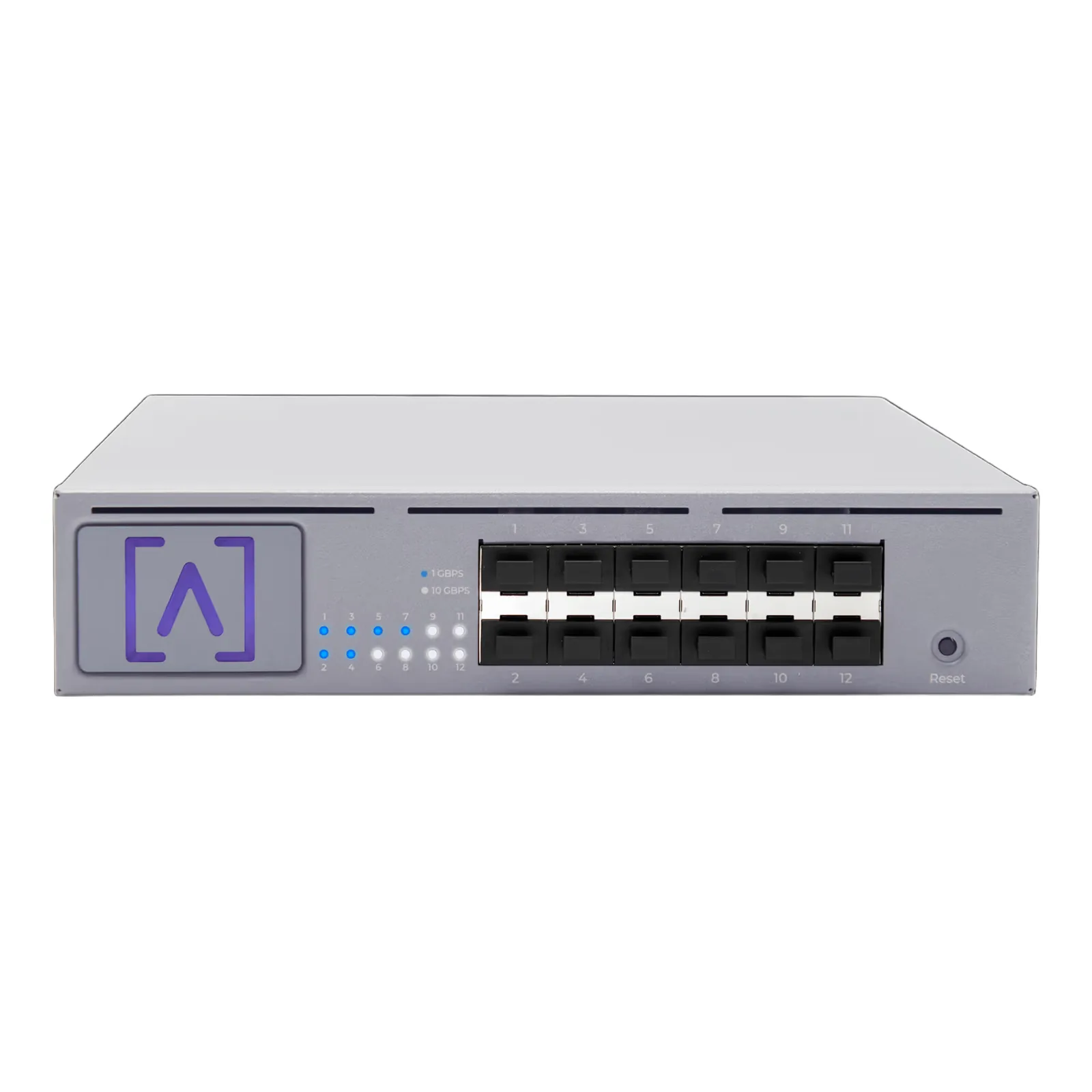 Switch de Distribución 12 Puertos SFP+ / 240 Gbps Capacidad de Switching / 120 Gbps Throughput No-Bloqueante / Gestión Cloud / Bluetooth / Rackmount y Wallmount / VLAN Stacking / Rate Limiting