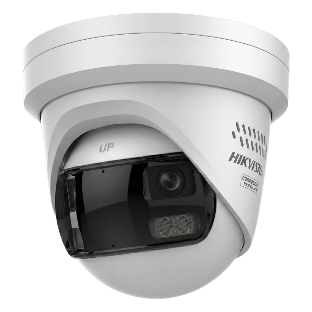 [PROTECCIÓN ACTIVA] Turret IP Panorámica 8 Megapixel / 180° / Imagen a Color 24/7 / PoE / WDR 130° / IP67 / ACUSENSE / Protección Activa (Luz Estroboscópica y Alarma Audible) / MicroSD
