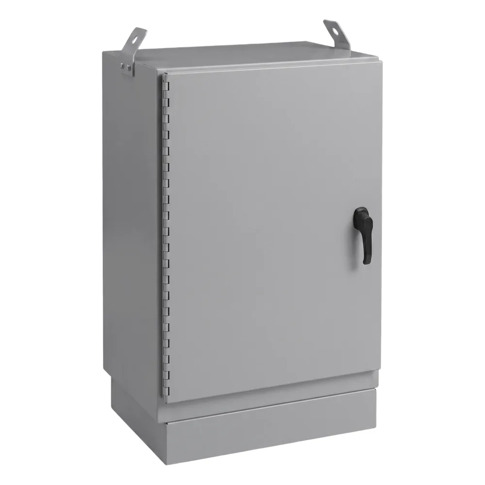 Gabinete para Exterior Tipo 4X Doble Puerta de 10 UR / Aluminio Soldado / 762 x 762 x 1118 mm / Exterior IP66 / Montaje Almohadilla / Aislamiento Térmico / Gris RAL 7035
