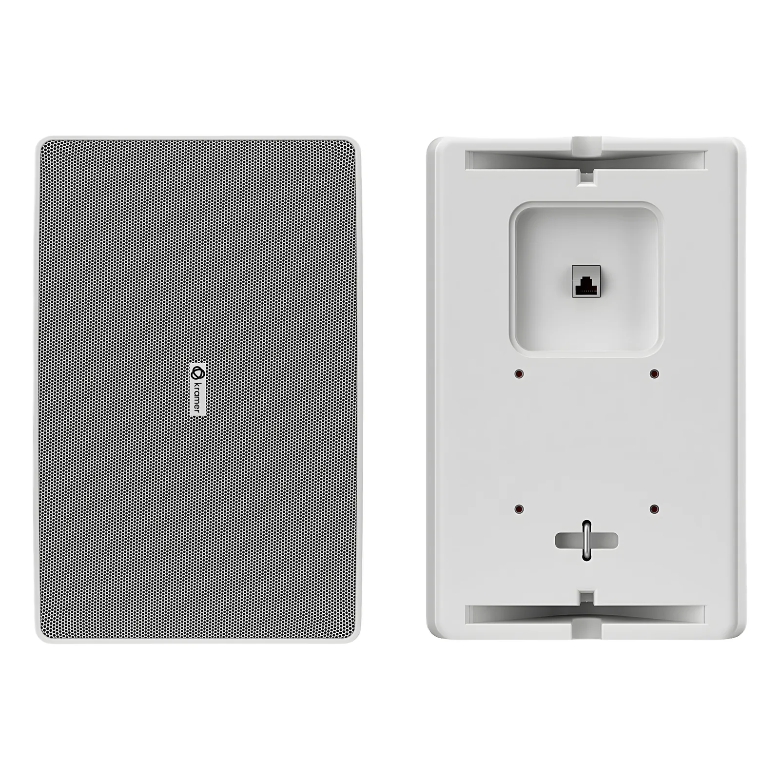 Altavoz de Pared PoE Dante 6.5 pulgadas | 2 Vías | Potencia PoE++ 10W | DSP Integrado | Mixer 2 Canales | Montaje VESA 75 mm | UL1480A | Negro o Blanco