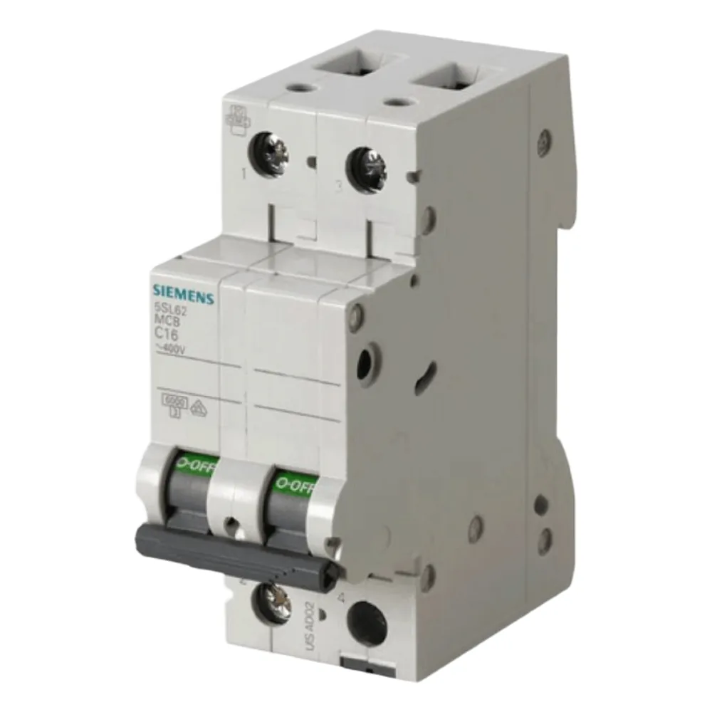Interruptor Riel Dinn Tipo 5SL6, 2 polos, 20 amp
