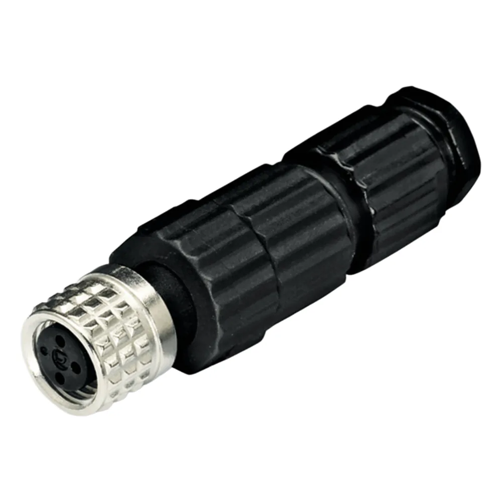 Conector Eléctrico / M8 Hembra 3 Polos / Axial 0° / IP67 / IDC 0.14-0.34 mm²