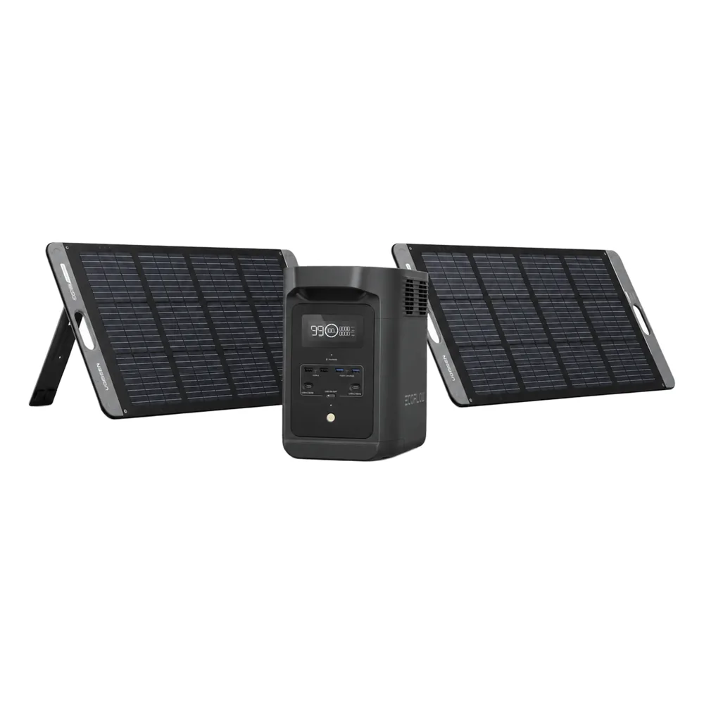 KIT DE ENERGÍA PORTÁTIL ECOFLOW E980 Y PANEL SOLAR 200W