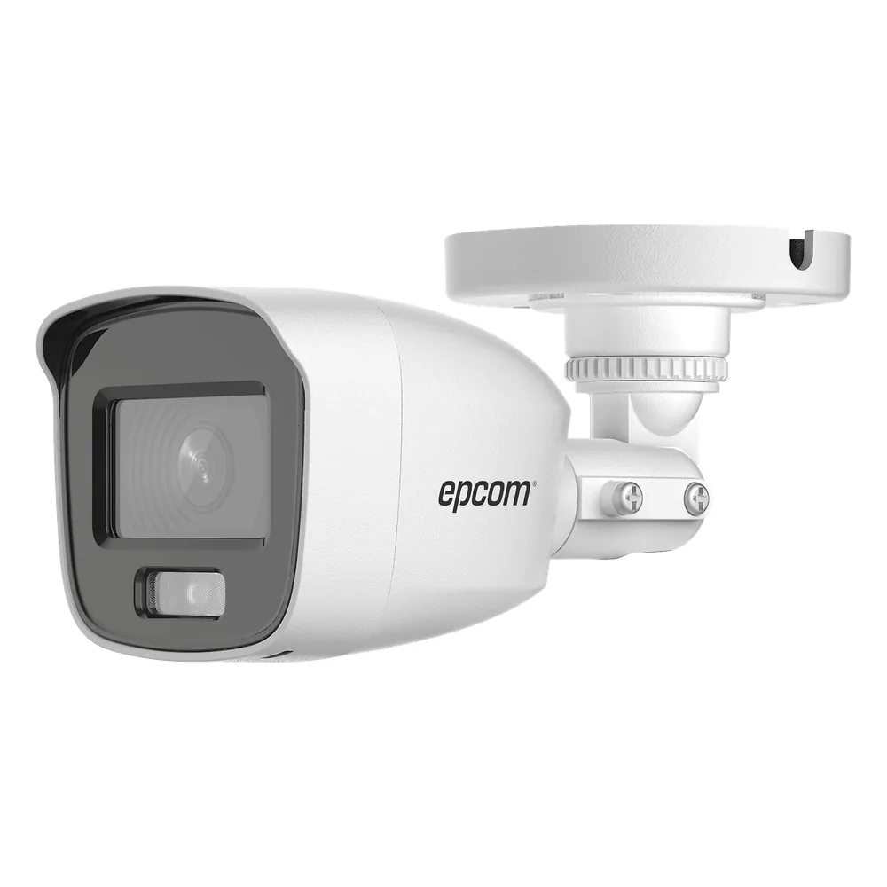 [Dual Light + ColorVu] Bala TURBOHD 2 Megapixel (1080p) / Lente 2.8 mm / 20 mts IR EXIR + 20 mts Luz Blanca / Micrófono Integrado / Exterior IP66 / Metal / dWDR