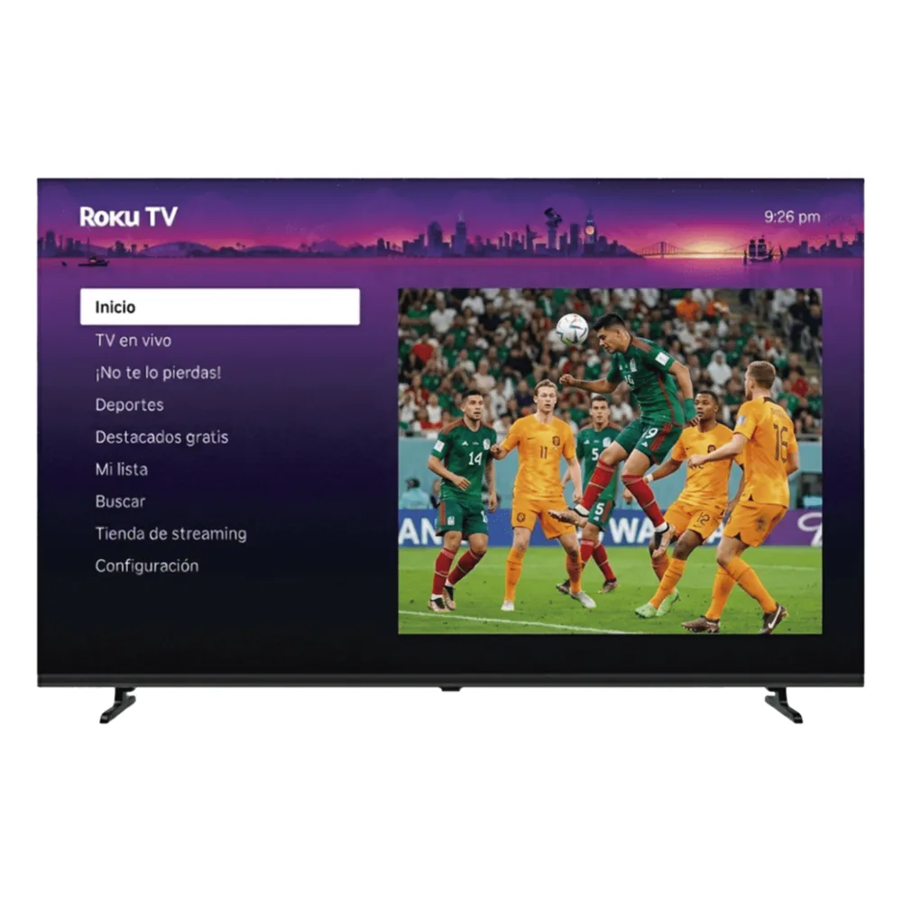 ROKU SmartTV QLED 98 pulgadas / Resolucion 4K UHD / Pantalla Gigante 2.19m × 1.25m / Audio Dolby 12W+12W / 3 HDMI con ARC-CEC / WiFi / VESA 700x400