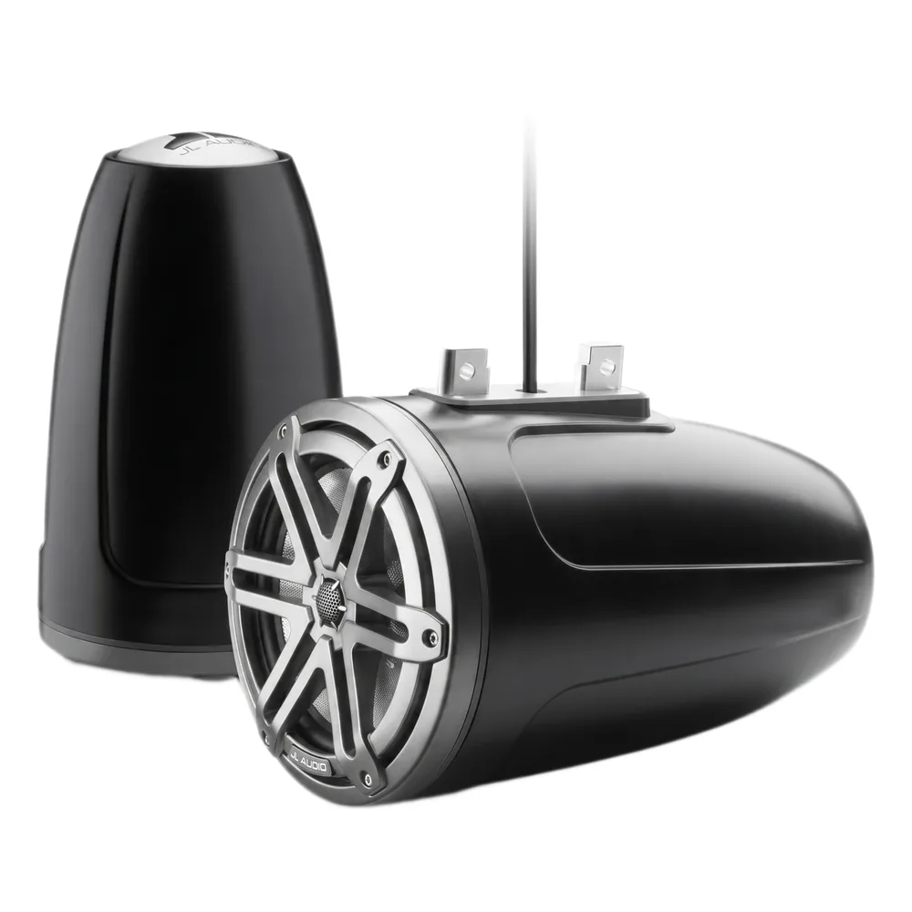 Bocina Marina Tipo Torre Cerrada / 7.7 Pulgadas (196 mm) / Serie M3 / Coaxial 2 Vías / Rejilla Sport Gris / Carcasa Sport Black / 100W RMS / 4 Ohms