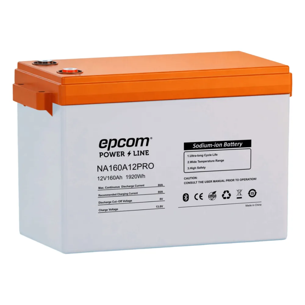 Batería de Iones de Sodio Ciclo Profundo / 12 Vcc 160 Ah / 1920 Wh / 8000 Ciclos / IP65 / Solar, Marina, Respaldo