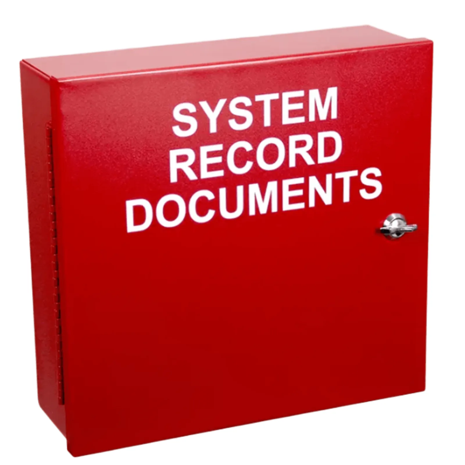Caja Metálica Roja Serie | Documentos De Registro Del Sistema | Con Cerradura De Botón | 12x12x4