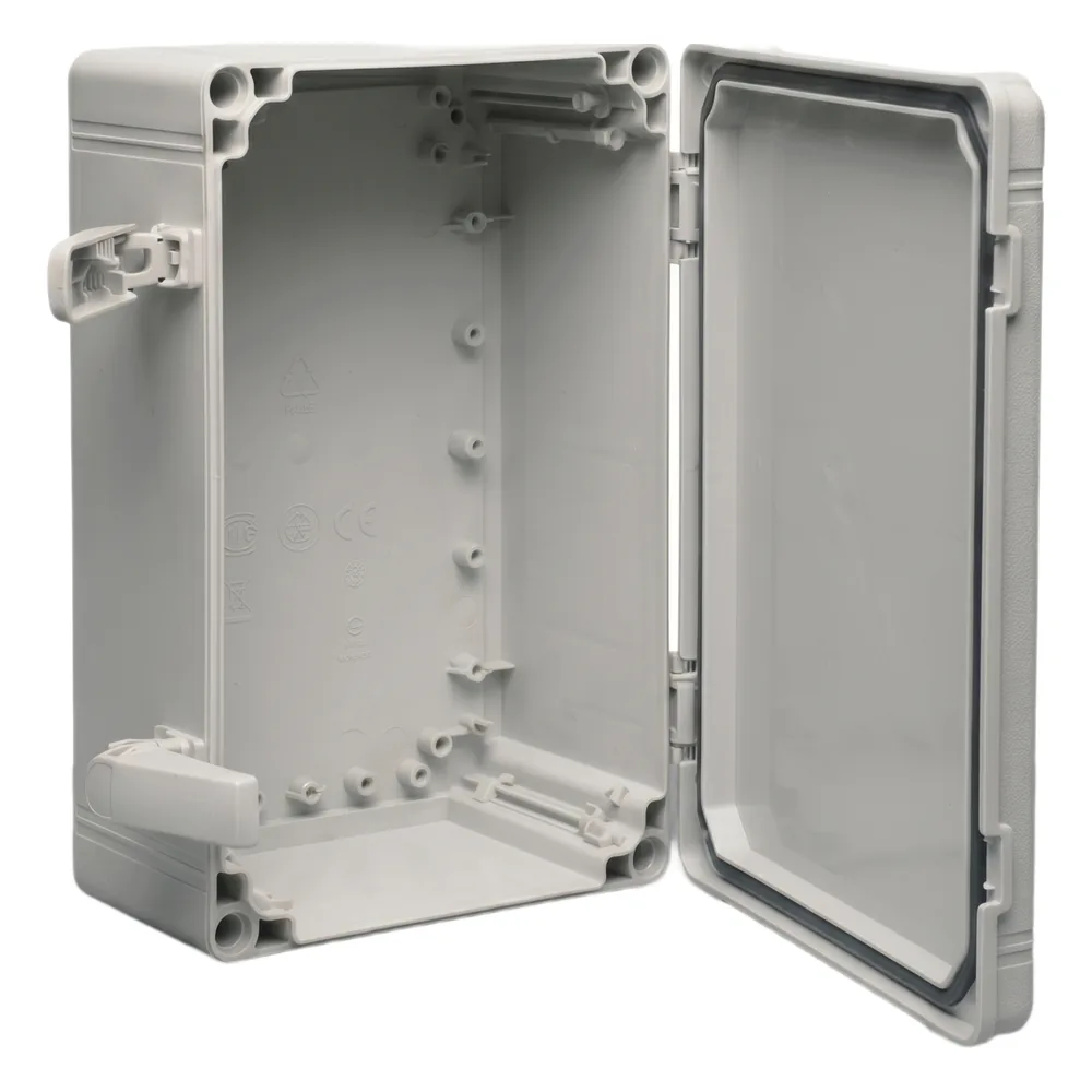 Gabinete QLine I Tipo 4X / 200 x 200 x 180 mm (7.87 x 7.09 x 7.09 in) / ABS / IP66 / Tapa Opaca con Tornillos / Montaje 180 x 180 mm / Gris RAL 7035