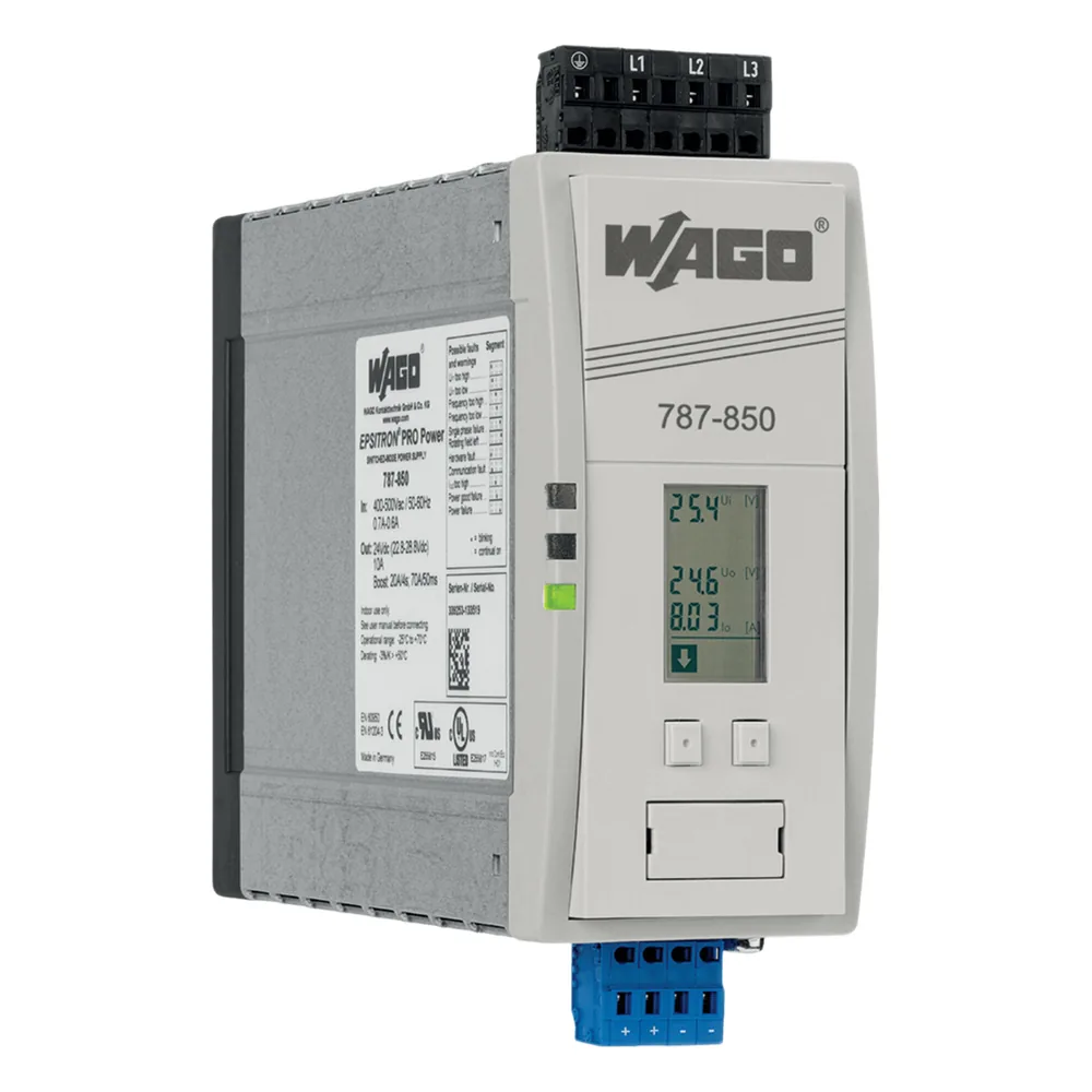 Fuente de Alimentación con Sincronización Primaria PRO / Trifásica 400-500 VAC / Salida 24 VDC 10 A 240 W / PowerBoost 20 A + TopBoost 70 A / LineMonitor con RS-232 / 4 Salidas de Señal / CAGE CLAMP / IP20