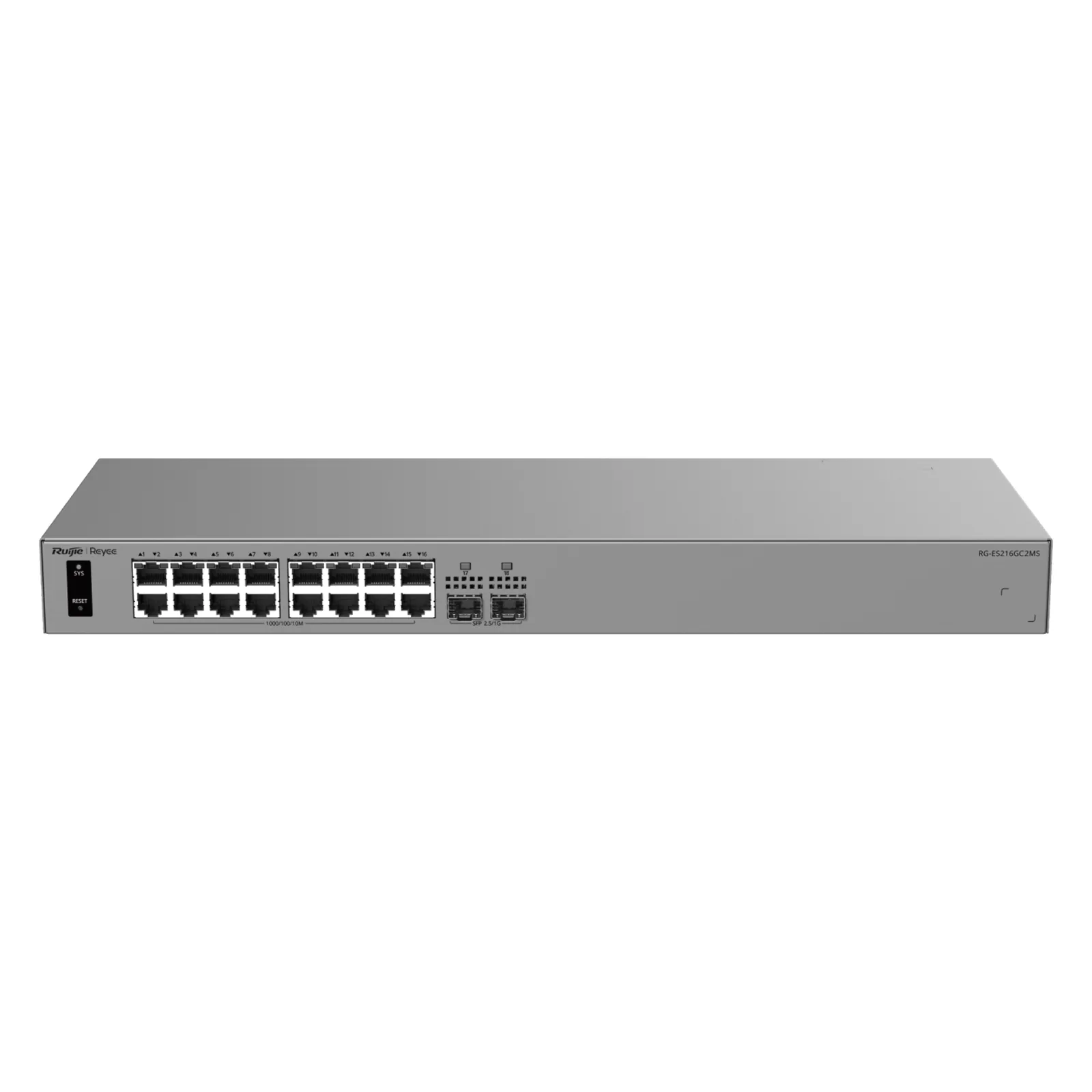 Switch Capa 2 Cloud-Managed / 24 Puertos Gigabit / 2 Puertos 2.5GE SFP / 58 Gbps / ERPS / Sin Ventilador / Gestión Cloud Ruijie / 3 Años Garantía