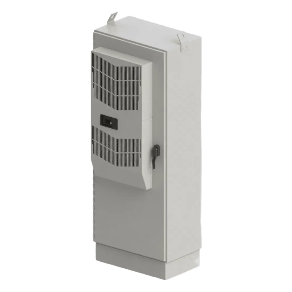 Gabinete para Exterior Tipo 4X Doble Puerta de 43 UR / Aluminio Soldado / 2134 x 762 x 1118 mm (84 x 30 x 44 in) / Exterior IP66 / Montaje Almohadilla / Aire de Precisión / Gris RAL 7035