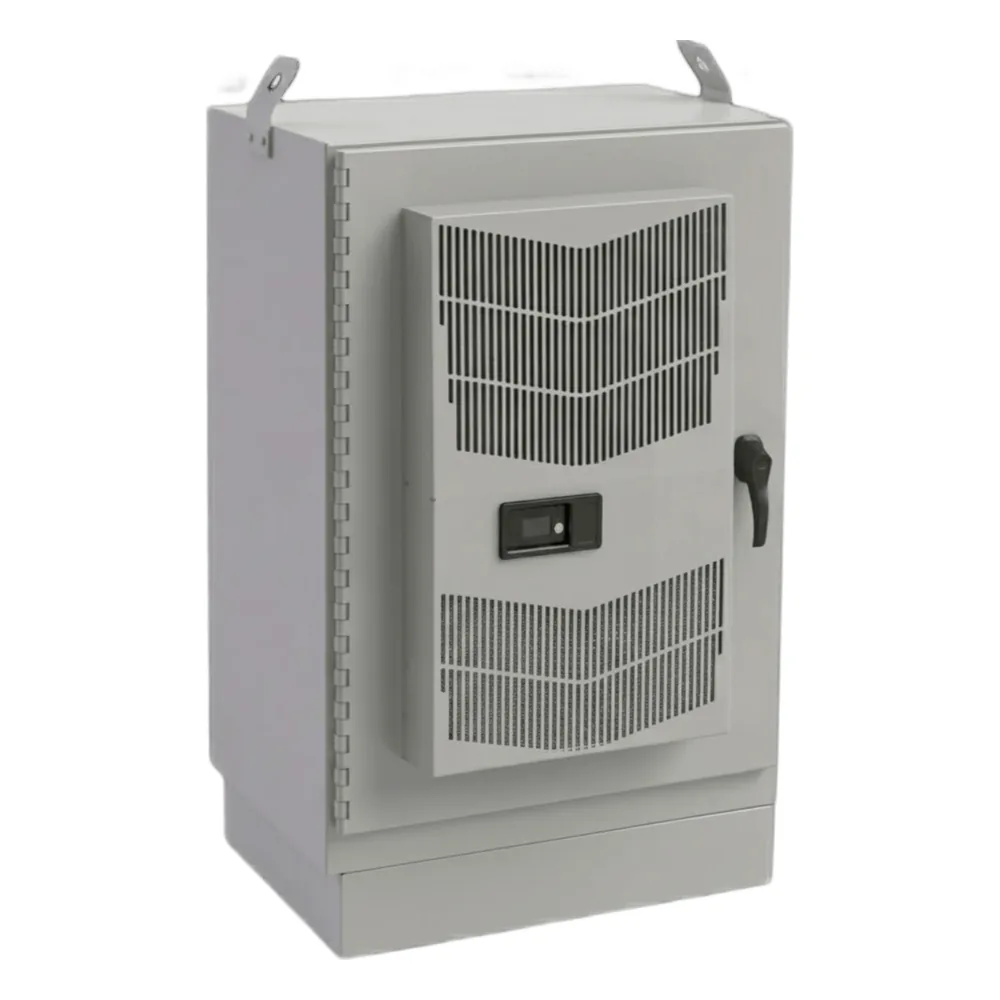 Gabinete para Exterior Tipo 4X de 22 UR / Aluminio Soldado / 1270 x 762 x 508 mm (50 x 30 x 20 in) / Exterior IP66 / Montaje Almohadilla / Aire de Precisión / Gris RAL 7035