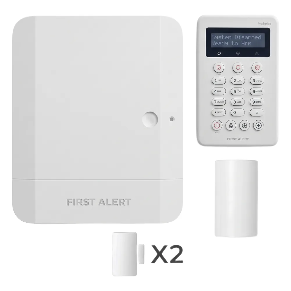 Kit de panel de intrusión híbrido con teclado incluido, 64 zonas (8 cableadas más 56 inalámbricas PROSiX), IP integrado y compatibilidad Total Connect 2.0
