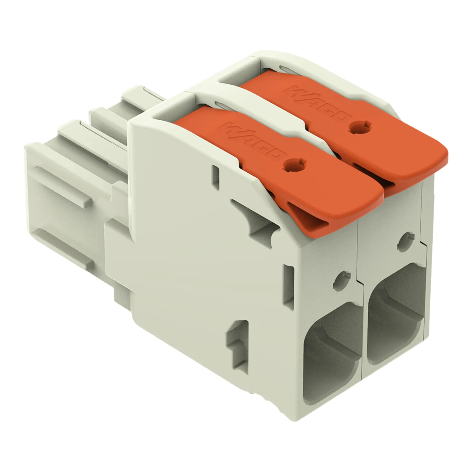 Conector Hembra / Push-in CAGE CLAMP® / 16 mm² / Paso 10,16 mm / 2 Polos / 76 A / 1000 V / Contactos Plateados / Protección 100% contra Error al Conectar