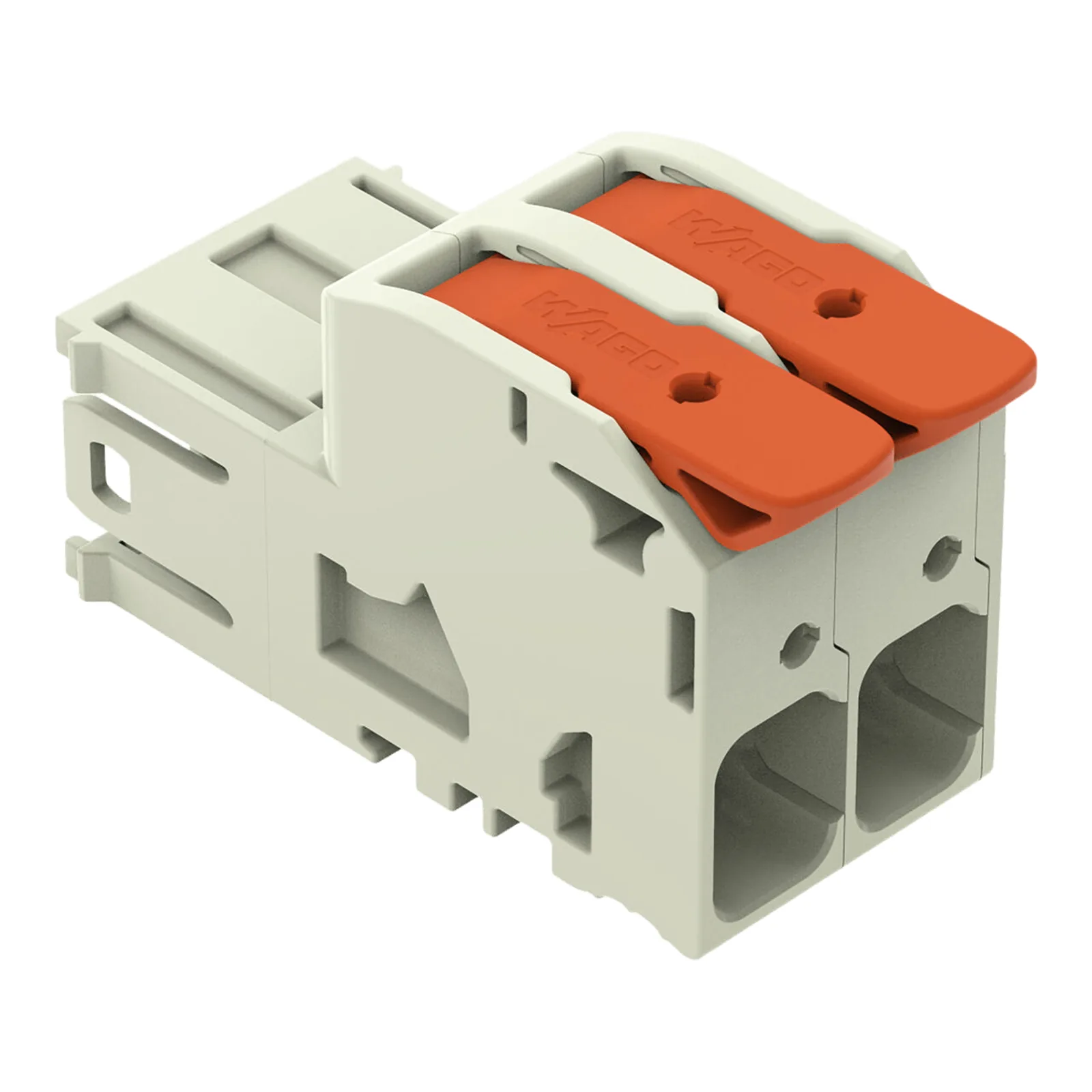 Conector Macho/ Push-in CAGE CLAMP® / 2 Polos / 16 mm² / Paso 10.16 mm (0.4 in) / 76 A / 1000 V / Palanca / Contactos Plateados / 100% Protegido contra Error al Conectar