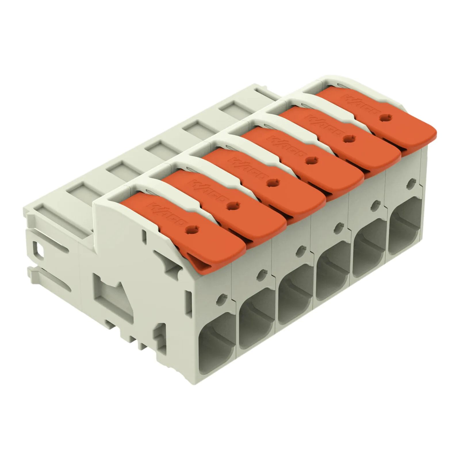 Conector Macho/ 6 Polos / Paso 10.16 mm / Push-in CAGE CLAMP/ Palanca/ 16 mm² / 76 A / 1000 V / Contactos Plateados / Protegido contra Error al Conectar
